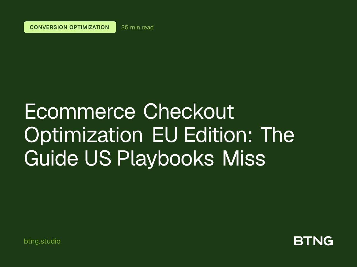 Ecommerce Checkout Optimization EU Edition: The Guide US Playbooks Miss