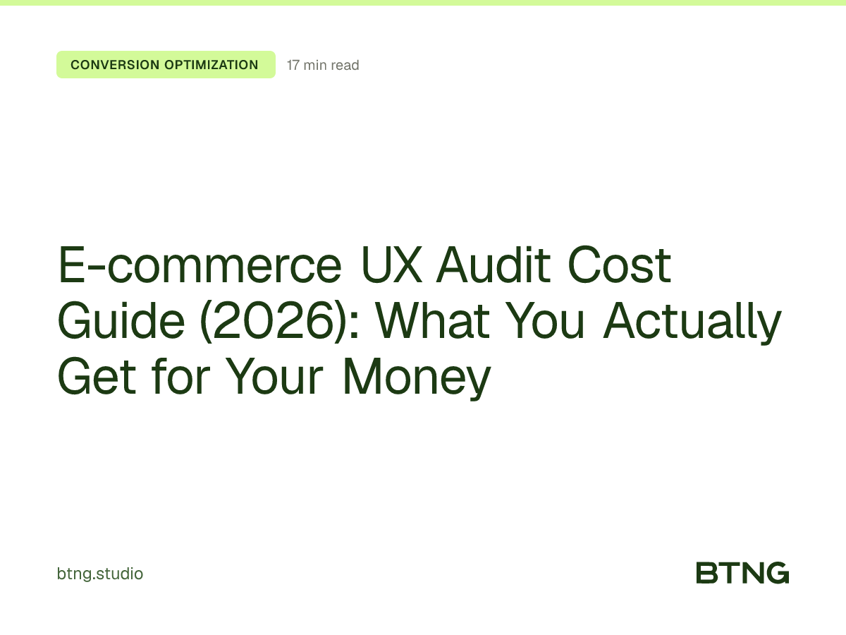 E-commerce UX Audit Cost Guide (2026): What You Actually Get for Your Money